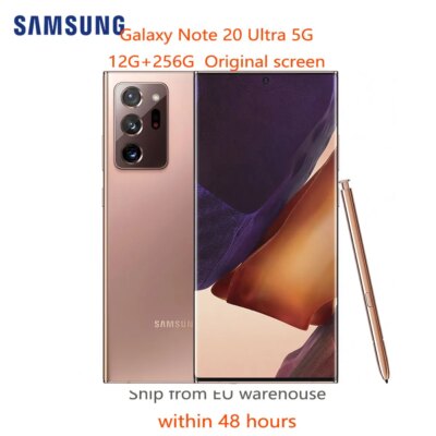 Refurbished Samsung Note 20 Ultra 5G N986U1 6.9" Original AMOLED 12GB+256GB Octa Core Snapdragon US Version Cellphone