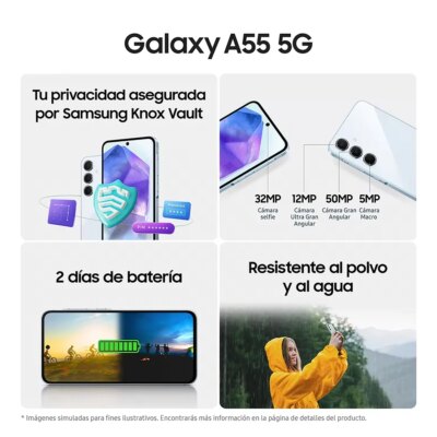 Samsung Galaxy A55 5G Smartphone Exynos 1480 50MP Camera 6.6 "FHD + Super AMOLED 120Hz Display 25W 5000mAh Battery Cell phone - Image 2