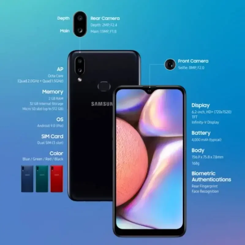 Samsung Galaxy A10S 4g Smartphone Exynos 7884 64GB 6.2-inches Screen 13MP Camera Android Used Phone Samsung Galaxy A10S 4g Smartphone Exynos 7884 64GB 6.2-inches Screen 13MP Camera Android Used Phone