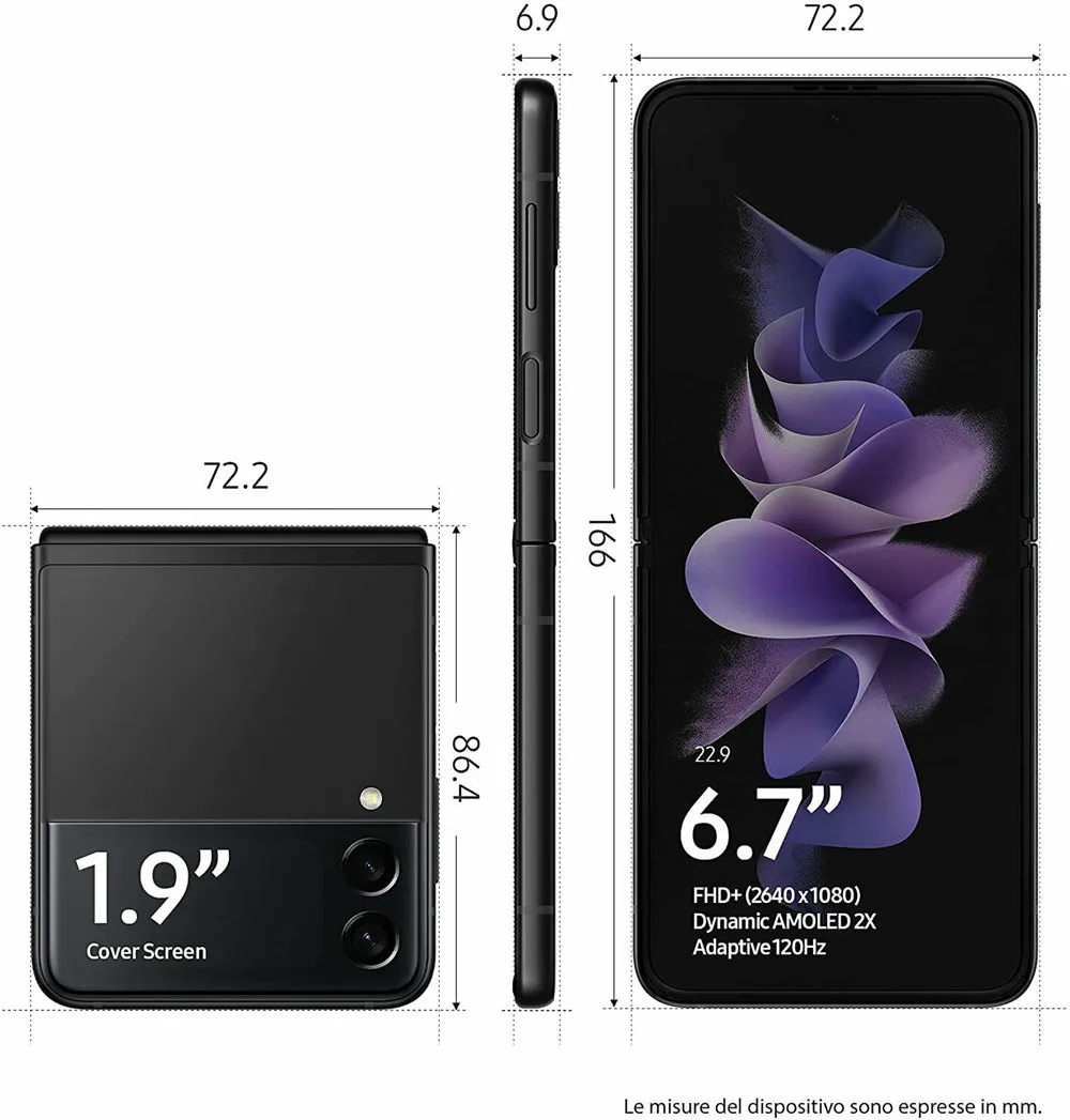 Samsung Galaxy Z Flip 3 Z Flip3 5G F711U1 F711N F711B Original 6.7