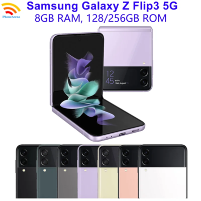 Samsung Galaxy Z Flip 3 Z Flip3 5G F711U1 F711N F711B Original 6.7" AMOLED NFC Snapdragon Unlocked Foldable 98% New Cell Phone