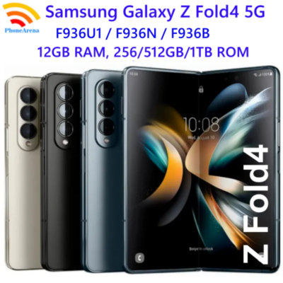 Samsung Galaxy Z Fold 4 Fold4 5G F936U1 F936N F936B 7.6" Foldable RAM 12GB ROM 256/512GB NFC Snapdragon 98% New Cell Phone