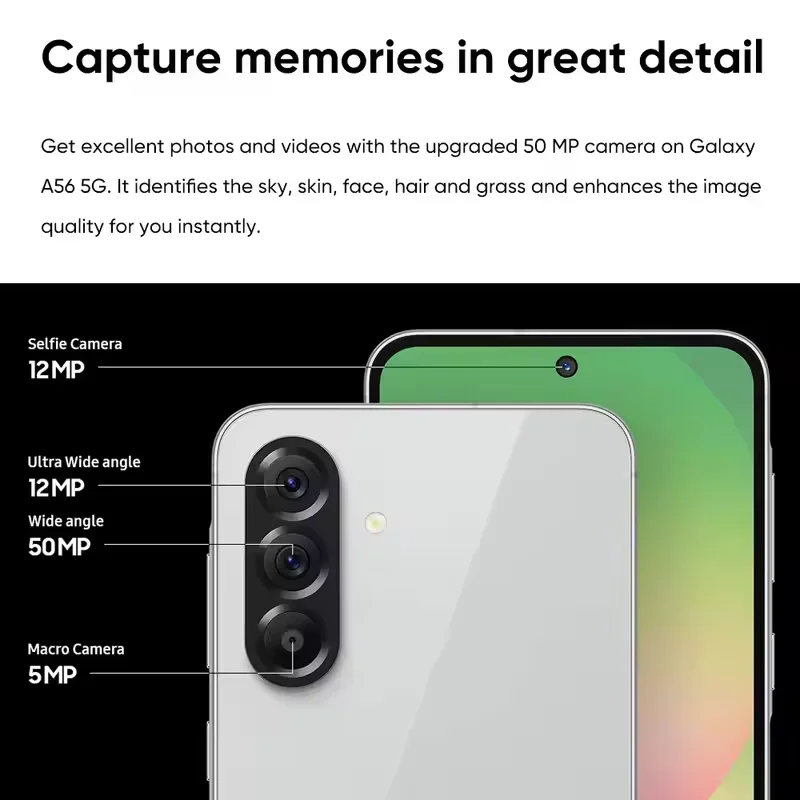 Samsung Galaxy A56 5G AI Smartphone Global Version Exynos 1580 6.7