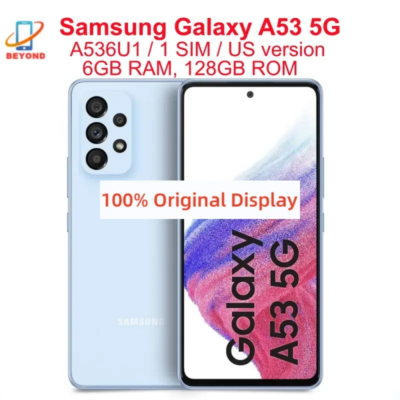 Samsung Galaxy A53 5G A536U1 A536B A536E A5360 6.5" 6GB RAM 128/256GB Octa Core Exynos NFC Original Android Cell Phone