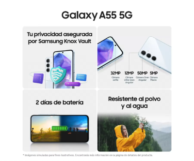 Samsung Galaxy A55 5G Smartphone Exynos 1480 50MP Camera 6.6" FHD+ Super AMOLED 120Hz Display 25W 5000mAh Fast Charge Cellphone - Image 4
