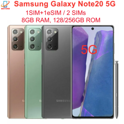 Samsung Galaxy Note20 Note 20 5G N981U1 N981B N9810 N981N 6.7" 8GB RAM 128/256GB Octa Core NFC Original Android Cell Phone