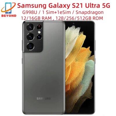 Samsung Galaxy S21 Ultra 5G G998U1 6.8" ROM 128/256/512GB RAM 12/16GB Snapdragon NFC Octa Core Unlocked S21U Android Cellphone - Image 6
