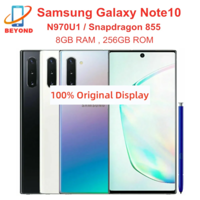 Samsung Galaxy Note10 N970U1 Note 10 256GB ROM 8GB RAM Octa Core 6.3" AMOLED NFC Snapdragon Original 4G Lite Android Cell Phone