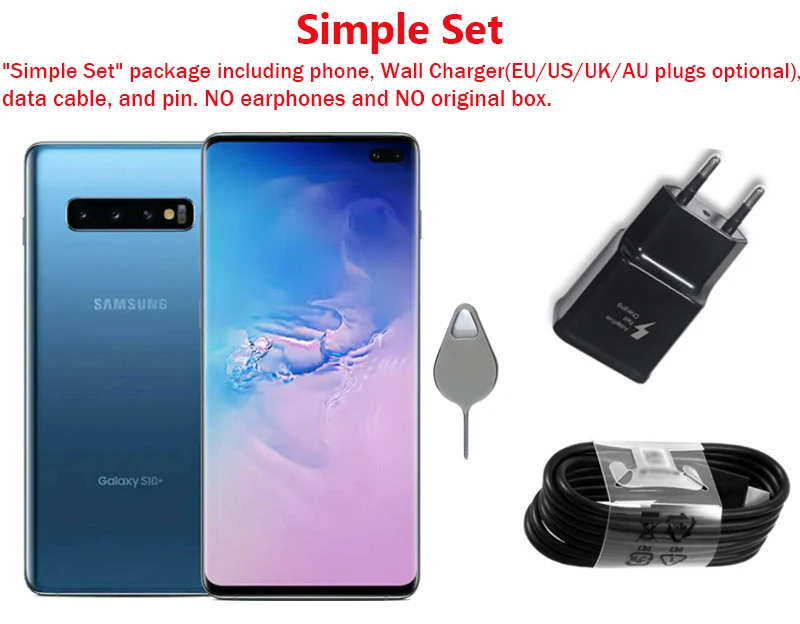 Samsung Galaxy S10 Plus S10+ G9750 Dual Sim Snapdragon 8/12GB RAM 128/512GB/1TB ROM 6.4