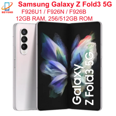 Samsung Galaxy Z Fold3 Fold 3 5G F926U1 F926N F926B 7.6" Foldable AMOLED 12GB RAM 256/512GB ROM NFC Snapdragon 98% Cell Phone