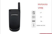 Original Motorola V998 Unlocked Refurbished Mobile Phone GSM 850 / 900  Good Quality With 1 Year Warranty Only support English