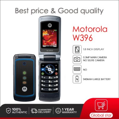 Original Motorola W396 Unlocked Refurbished Mobile Phone GSM 850 / 900 / 1800 / 1900 Good Quality With 1 Year Warranty