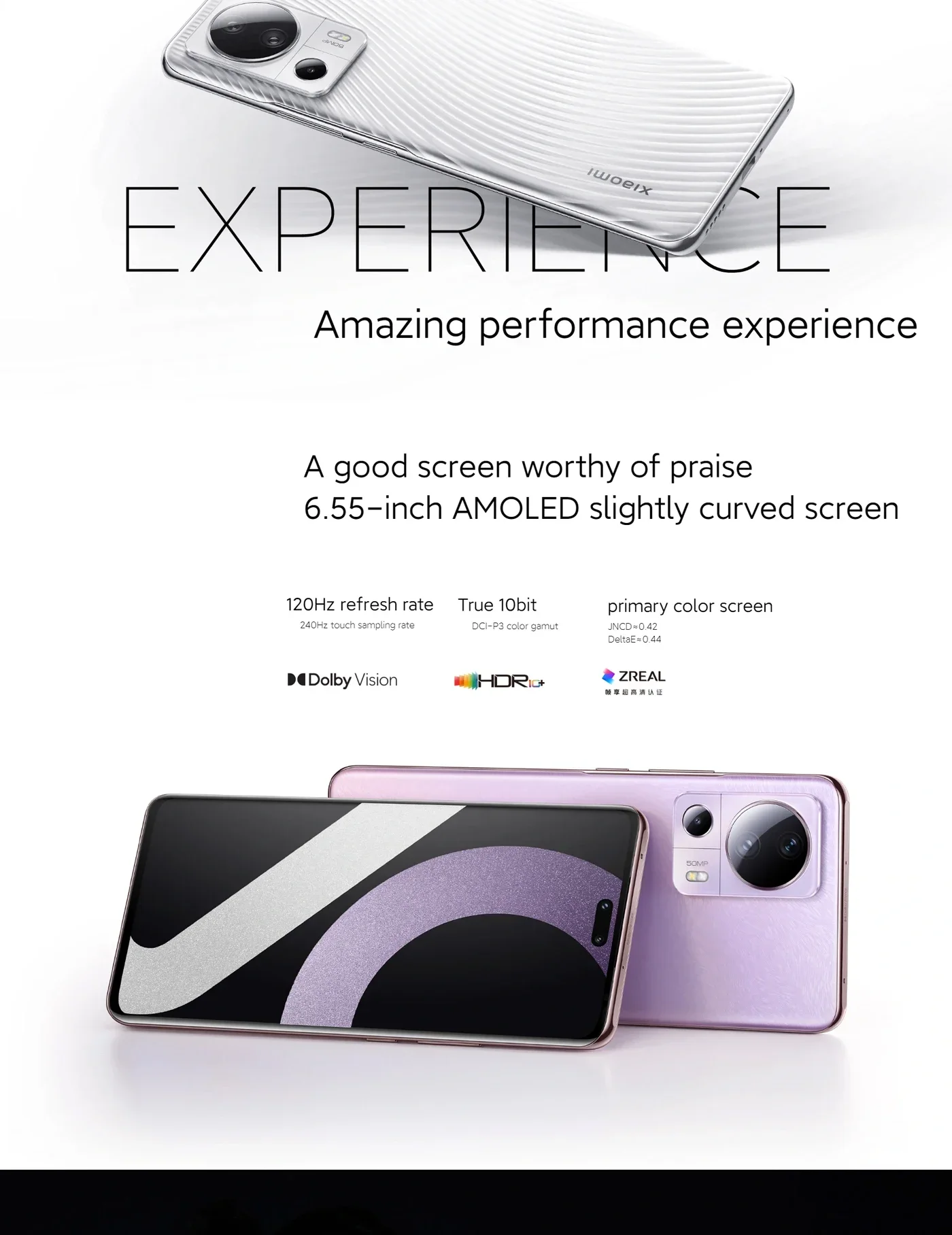 Xiaomi Civi 2 5G Android 6.55-inch RAM 8GB ROM 128GB Qualcomm Snapdragon 7 Gen1 used phone