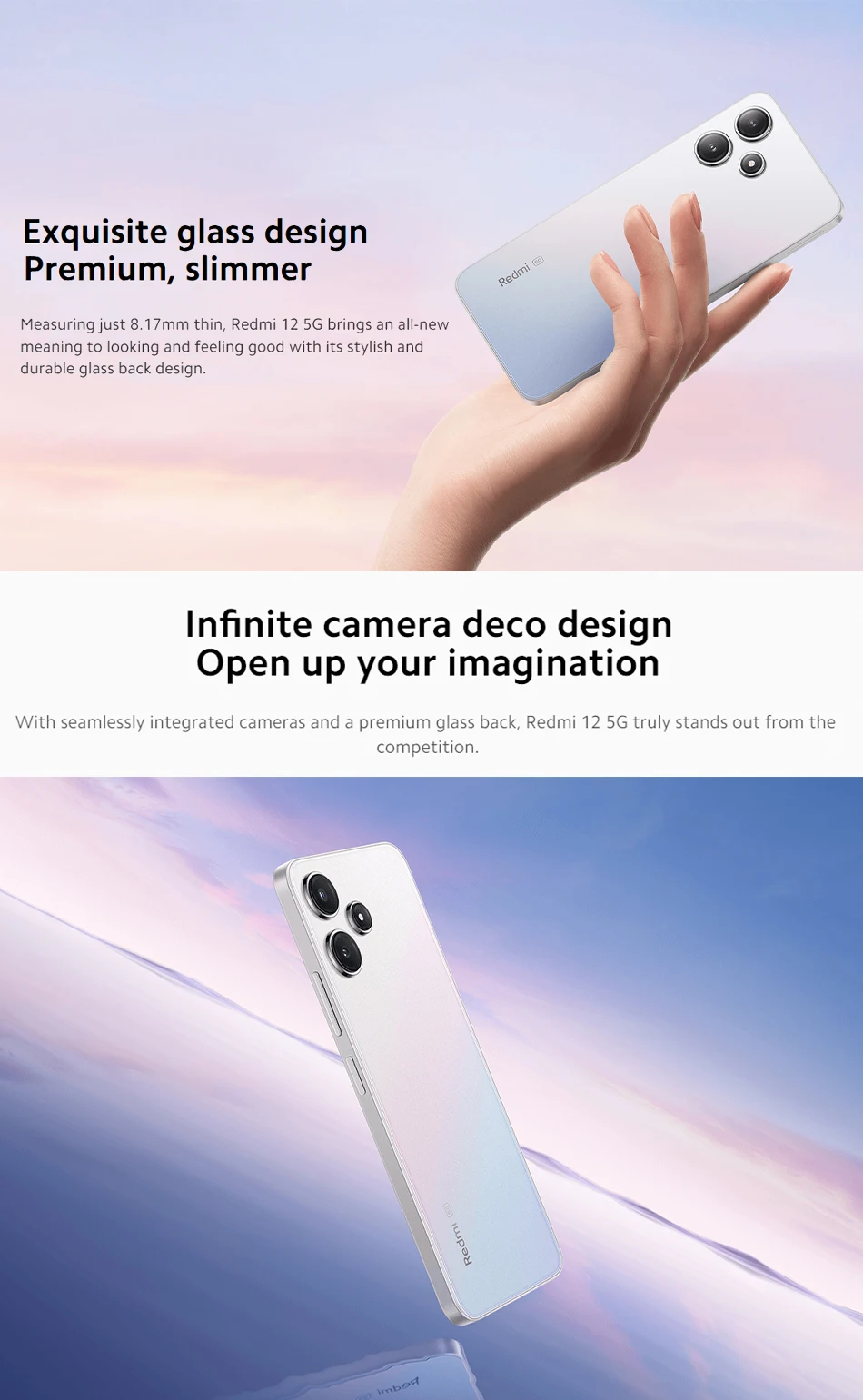 Global Rom Xiaomi Redmi 12 5G Snapdragon 4 Gen2 SmartPhone 50MP Quad Camera 6.79 inch Screen LCD 5000mAh Battery China Version