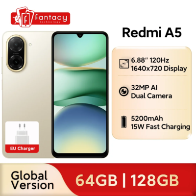 Xiaomi Redmi A5 Global Version Smartphone 32MP AI Dual Camera 6.88" display UNISOC T7250 CPU 5200mAh Battery 15W Fast Charging