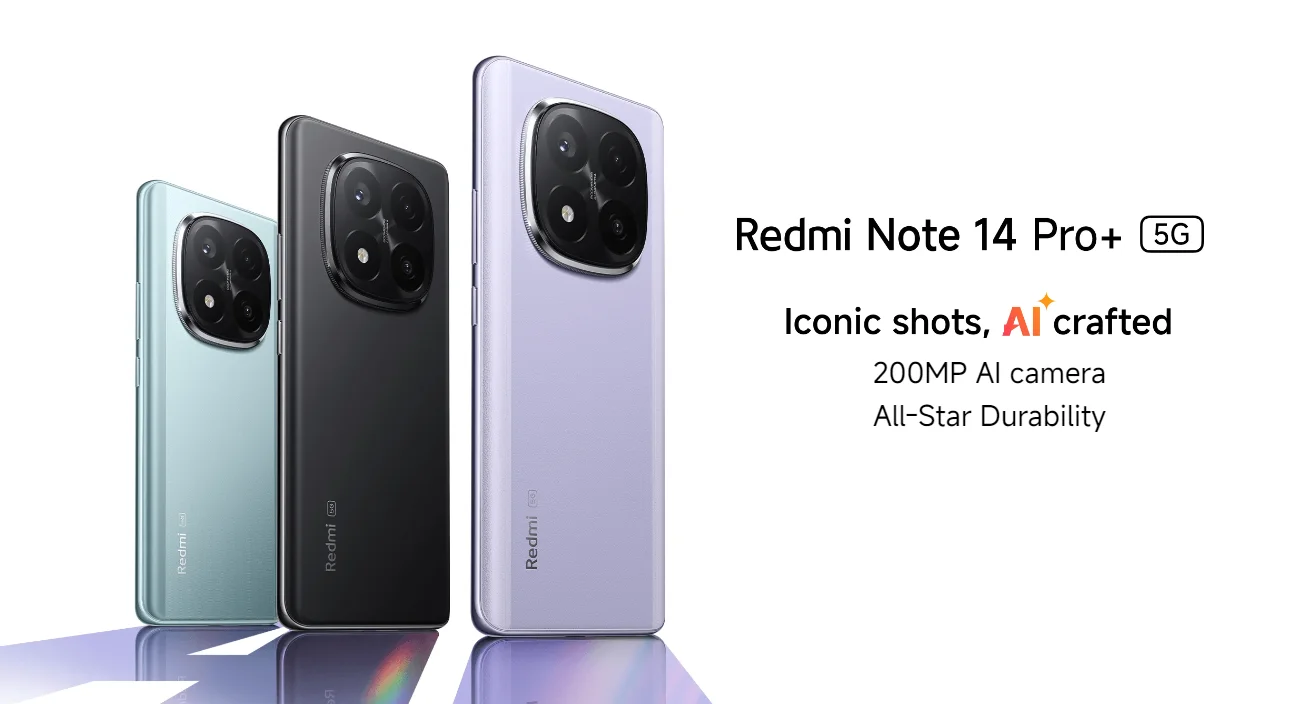 Xiaomi Redmi Note 14 Pro+ Plus 5G Global Version Smartphone Snapdragon 7s Gen 3 NFC 5110mAh 120W HyperCharge 200MP AI Camera