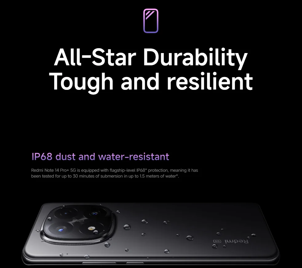 Xiaomi Redmi Note 14 Pro+ Plus 5G Global Version Smartphone Snapdragon 7s Gen 3 NFC 5110mAh 120W HyperCharge 200MP AI Camera