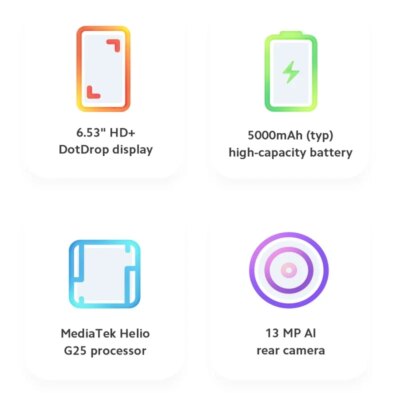 Xiaomi Redmi 9A Smartphone 4GB 128GB Global Rom Cellphone 5000mAh 6.53 inch MTK Helio G25 Octa Core 13MP Smart phone CN Version - Image 3