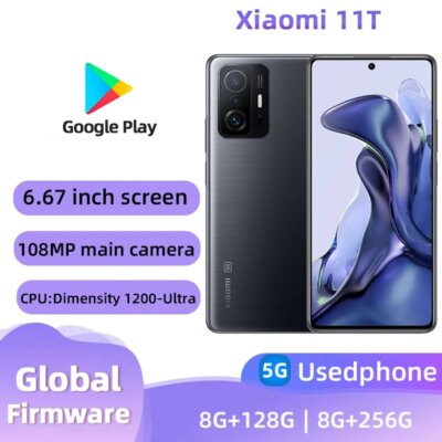 Xiaomi 11T 5g Smartphone CPU Dimensity 1200-Ultra 6.67 inches RAM 8GB ROM 128GB 108MP Camera Original Used phone