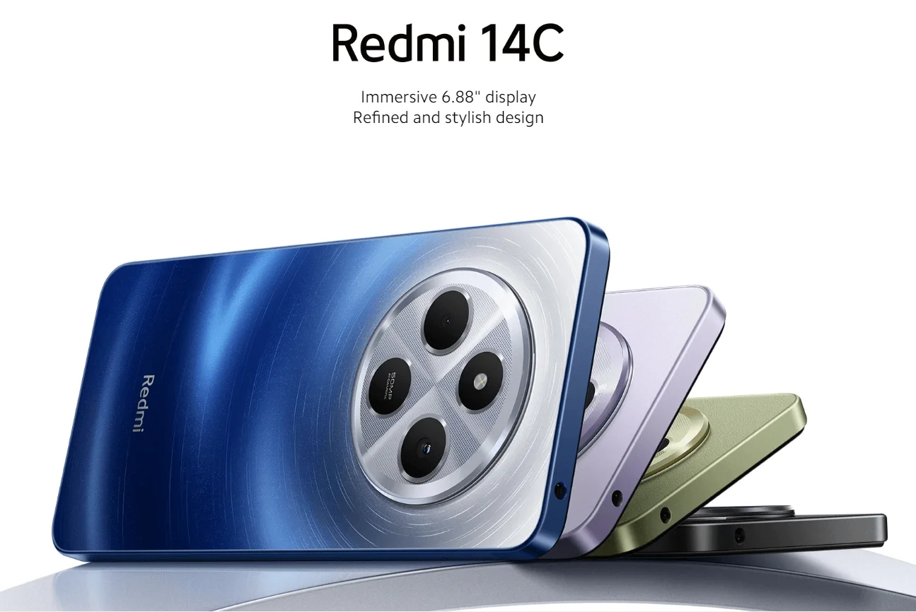 Global Version Xiaomi Redmi 14C Smartphone Immersion 6.88'' 120Hz Display 50MP AI Dual Camera Massive 5160mAh Battery