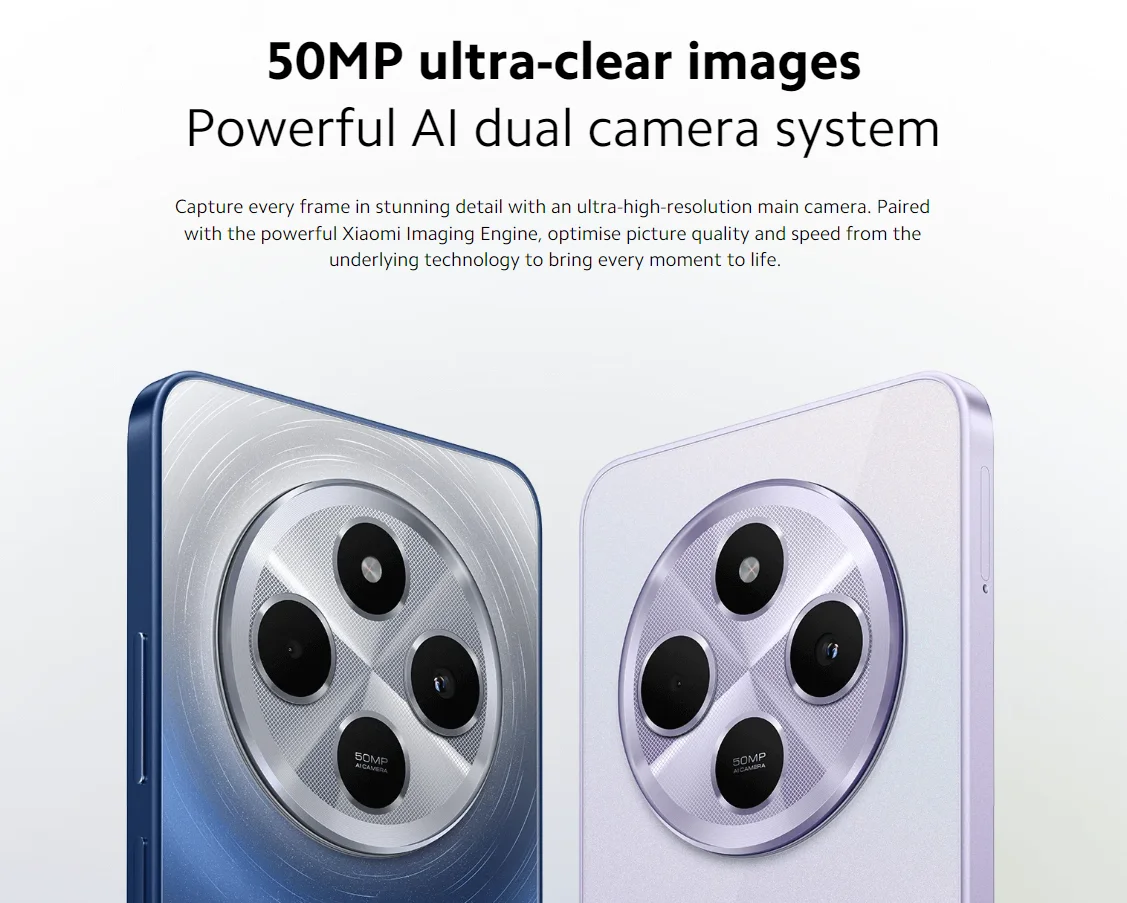 Global Version Xiaomi Redmi 14C Smartphone Immersion 6.88'' 120Hz Display 50MP AI Dual Camera Massive 5160mAh Battery Global Version Xiaomi Redmi 14C Smartphone Immersion 6.88'' 120Hz Display 50MP AI Dual Camera Massive 5160mAh Battery