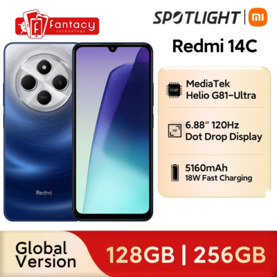 Global Version Xiaomi Redmi 14C Smartphone Immersion 6.88'' 120Hz Display 50MP AI Dual Camera Massive 5160mAh Battery