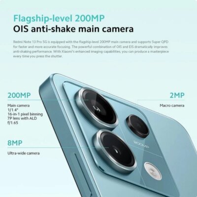 Xiaomi Redmi Note 13 Pro 5G Global Version Snapdragon 7s Gen 2 200MP OIS Camera 67W Turbo Charging 120Hz AMOLED NFC - Image 4