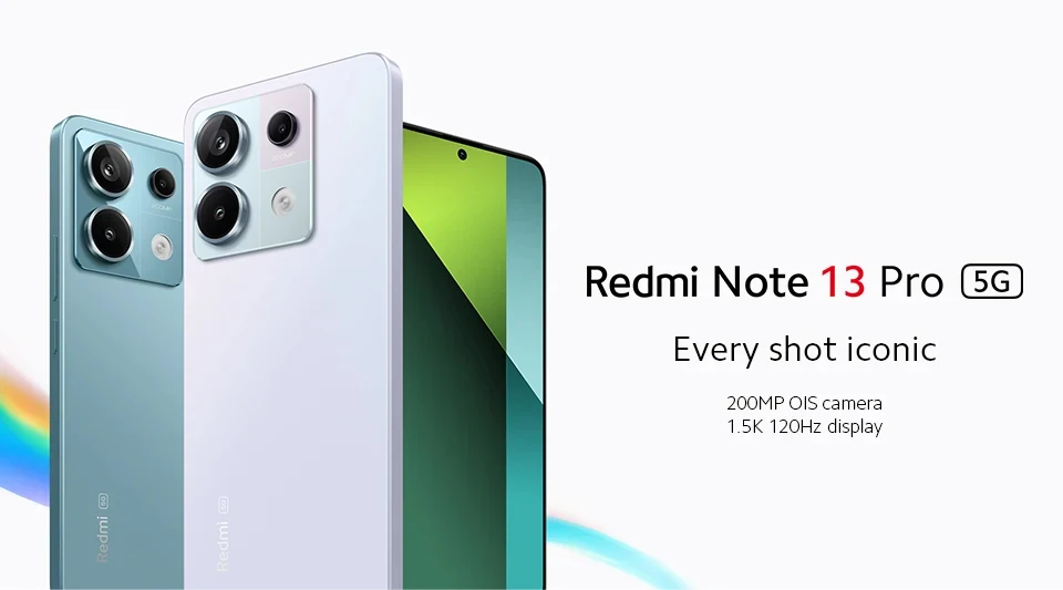 Xiaomi Redmi Note 13 Pro 5G Global Version Snapdragon 7s Gen 2 200MP OIS Camera 67W Turbo Charging 120Hz AMOLED NFC