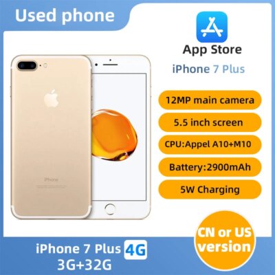 Apple iPhone 7 Plus 3GB RAM 32/128GB ROM iOS 4G LTE Original  Mobile Cell Cellphone Fingerprint 12MP used phone