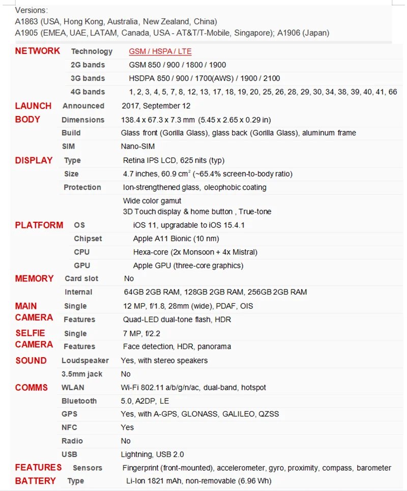 Original Apple iPhone 8 64GB/256GB 4.7' Retina IPS LCD NFC Fingerprint Factory Unlocked iPhone8 4G LTE Smart Phone Original Apple iPhone 8 64GB/256GB 4.7' Retina IPS LCD NFC Fingerprint Factory Unlocked iPhone8 4G LTE Smart Phone