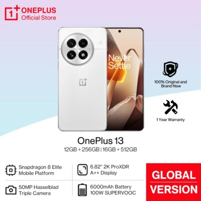 2025 New OnePlus 13 Global Version AI Smartphone Snapdragon 8 Elite 6000mAh Battery 50W AIRVOOC Wireless Charge NFC