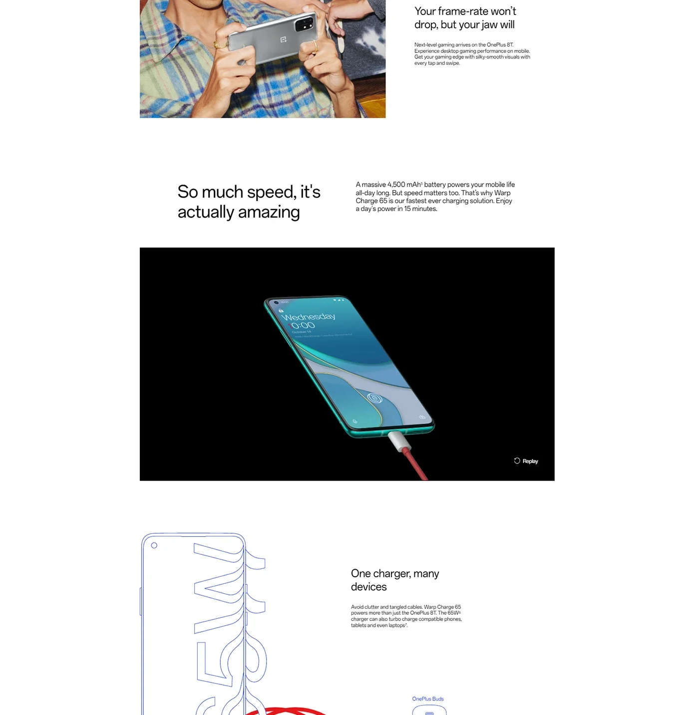 Oneplus 8T Mobile Phone 5G 12GB RAM 256GB LTE 6.51