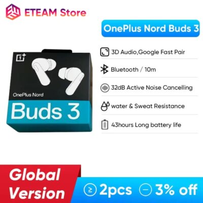 2024 OnePlus Nord Buds 3 Bluetooth Earphone TWS Bluetooth 32dB Active Noise Canceling Wireless Headphone For Oneplus 12 12R