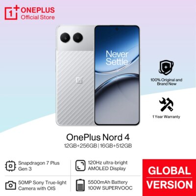 World Premiere OnePlus Nord 4 Global Version Snapdragon 7 Plus Gen 3 Sony 50MP Main Camera 5500mAh Battery 100W SUPERVOOC Charge