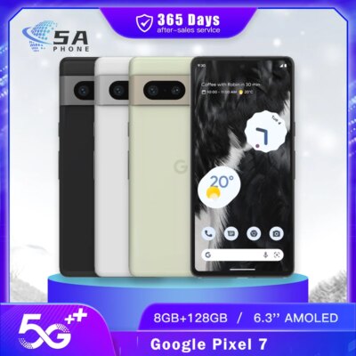 Google Pixel 7 5G 6.3" 8GB RAM 128/256GB ROM NFC Octa Core Google Tensor G2 Original Unlocked Android Smartphone Mobile Phone