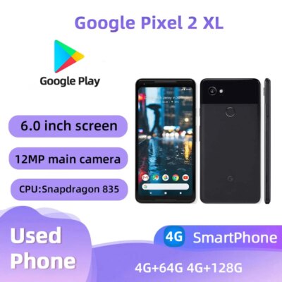 Google Pixel 2 XL 4G bands 4GB RAM 64GB/128GB ROM 3520mAh 12MP NFC Fingerprint Smartphone Cell Phone Original Unlocked 99% New