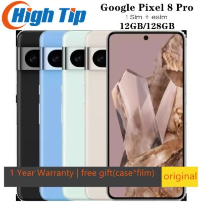 Unlocked Google Pixel 8 Pro 128G ROM 5G 8pro  Mobile Phone 6.7" Google Tensor G3 12GB RAM 50MP Dual 48MP Triple e-Sim Celphone