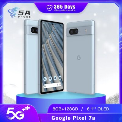 Original Google Pixel 7A 5G Mobile Phone NFC 8GB+128GB 90Hz OLED 6.1" 64MP+13MP 4K@60fps Tensor G2 Octa Core Android SmartPhone