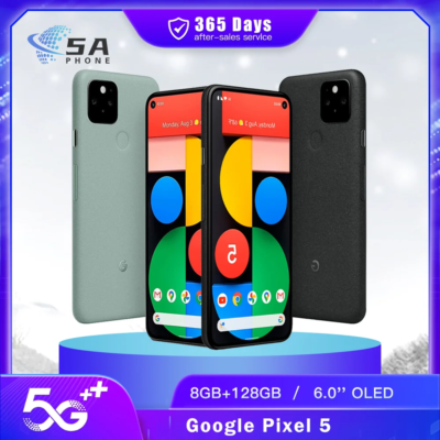 Original Google Pixel 5 5G Mobile Phone NFC 8GB RAM 128GB ROM 6.0" 12.2MP+16MP+8MP Snapdragon 765G Octa Core Android SmartPhone