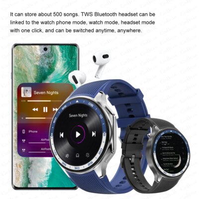 2025 New For OPPO Watch X Smart Watch 4GB Large Memory Music Video Player TWS Headphones AMOLED HD Business High-end Smartwatch - Image 6