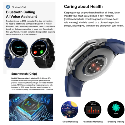 New for Oppo Watch X Men Smartwatch 32GB Extra large Memory 3D Mode MP3 MP4 Smart Watch GPS Sport Smartwatches Bluetooth calling - Image 4