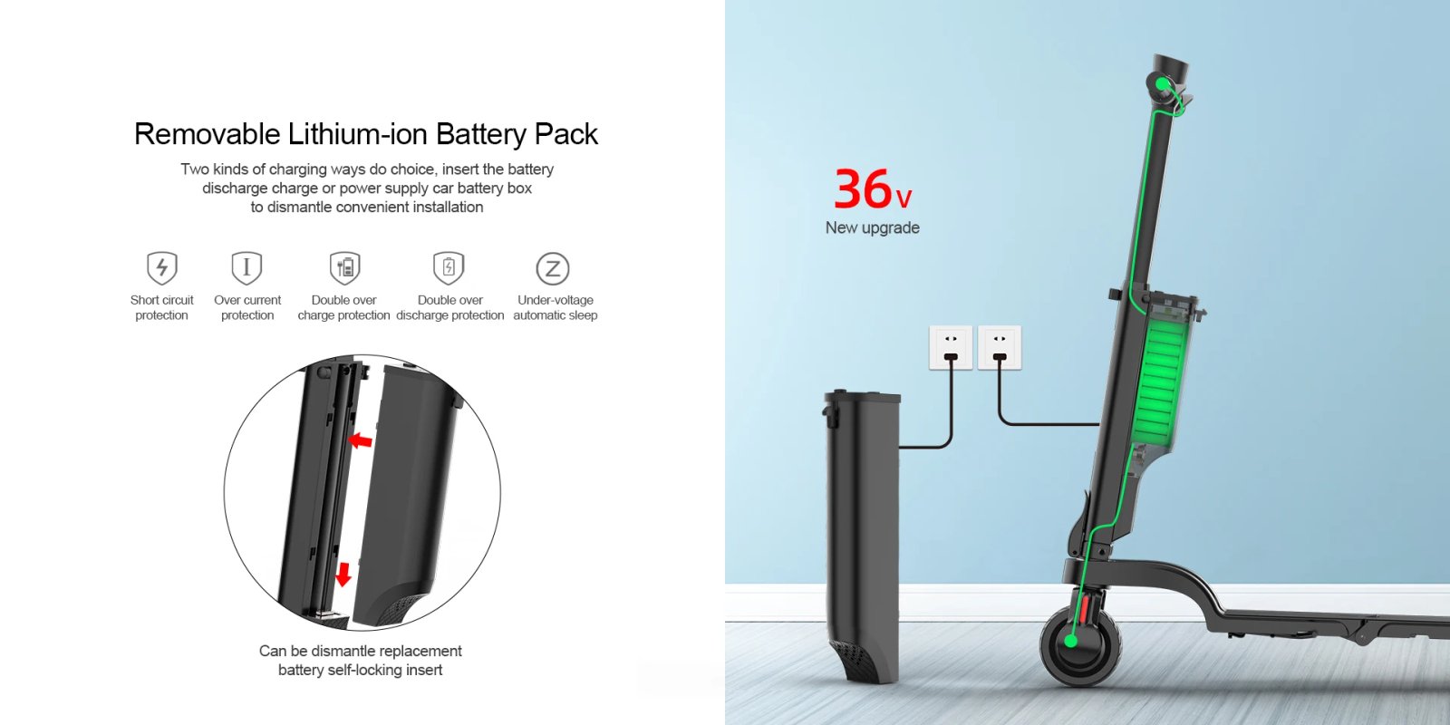 HX Electric scooter Foldable 7.5A 350W 25KM/H electric scooters 36V EScooters 5.5 Inch E Scooter For Adults