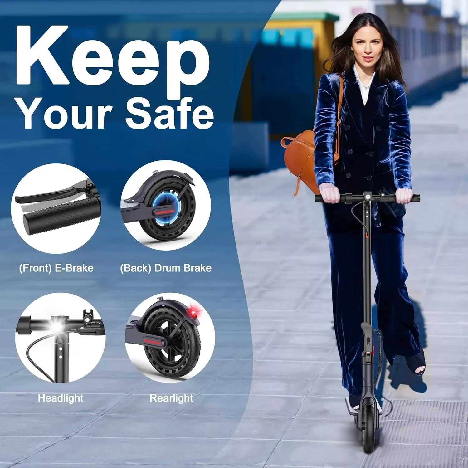LP60 Electric Scooter 350W 25km/h APP Smart Control Scooter 8.5inch tire Folding Electric Scooter 30KM Max Range for Adult