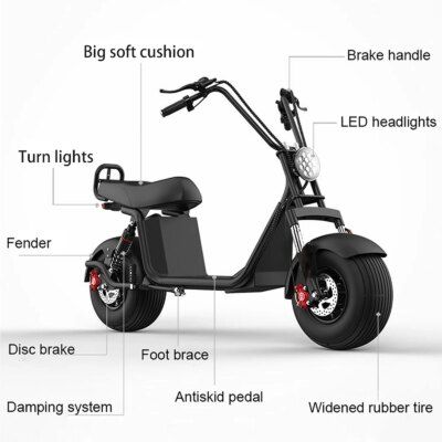 USA Warehouse For Sale Max Load 200KG Electric  All Terrain Electric Scooter  Motorcycles  For Adult 3000W Citycoco E Chopper - Image 5