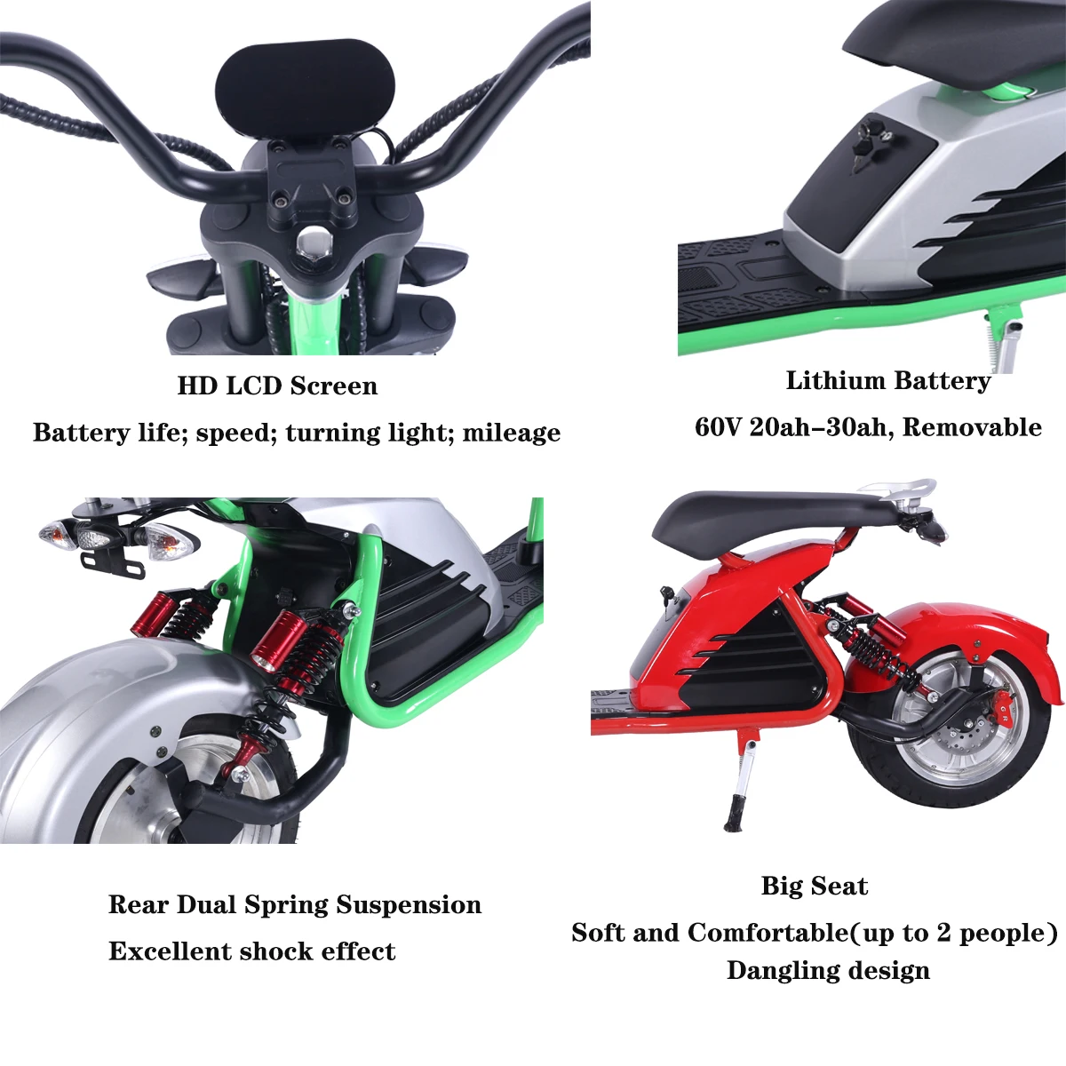 Max speed  70KM/H Flexible 4000W  Strong Power Motor 2 Wheel Electric Scooter Electric Motorcycle Citycoco With 18 Inch Tire
