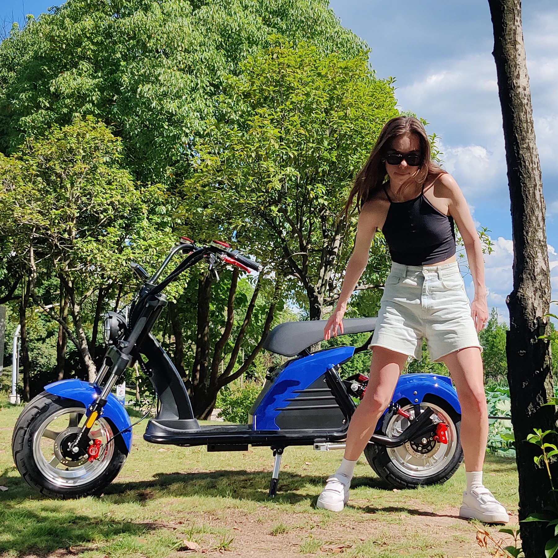 Max speed  70KM/H Flexible 4000W  Strong Power Motor 2 Wheel Electric Scooter Electric Motorcycle Citycoco With 18 Inch Tire