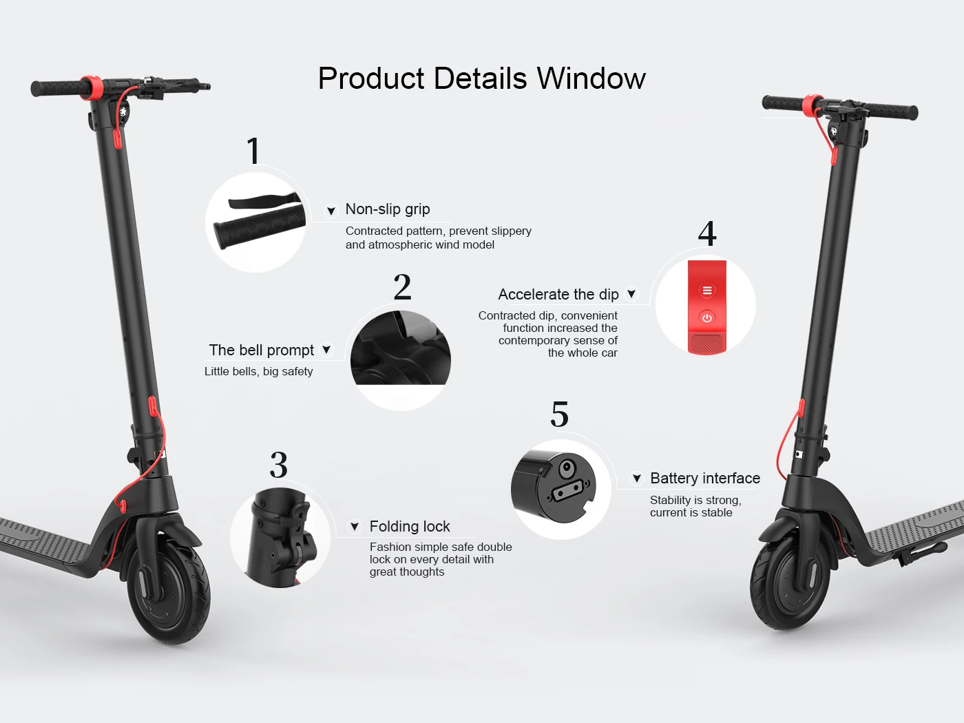 HUANCI X7 E Scooter 350W 5AH Adult  Electric Scooter  Electric Kick Scooters 8.5 inch Foldable Escooter Kick scooter electric