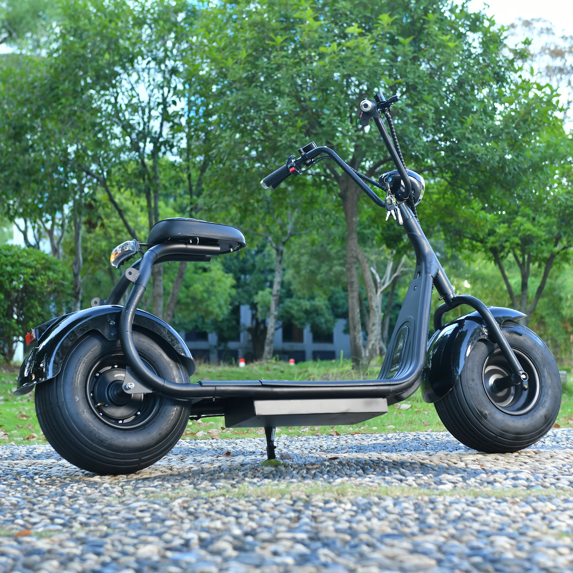 Mini Black Fat Tyre Electric Citycoco Scooter 60V12AH Motorbike E scooter 2000W Commuter electric scooter