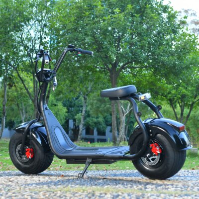 Mini Black Fat Tyre Electric Citycoco Scooter 60V12AH Motorbike E scooter 2000W Commuter electric scooter - Image 6