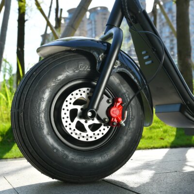 Mini Black Fat Tyre Electric Citycoco Scooter 60V12AH Motorbike E scooter 2000W Commuter electric scooter - Image 3